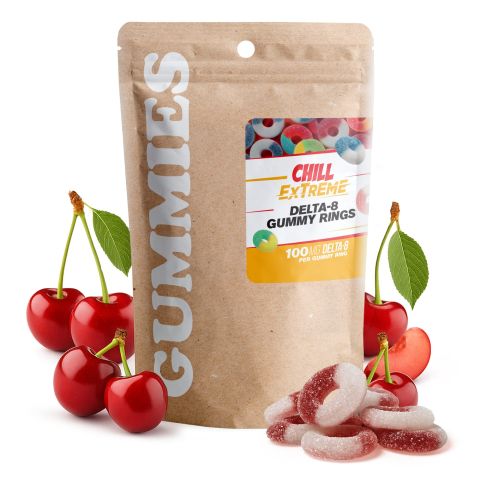 100mg - Delta 8 - Gummies - Cherry - Chill Extreme - Thumbnail 3