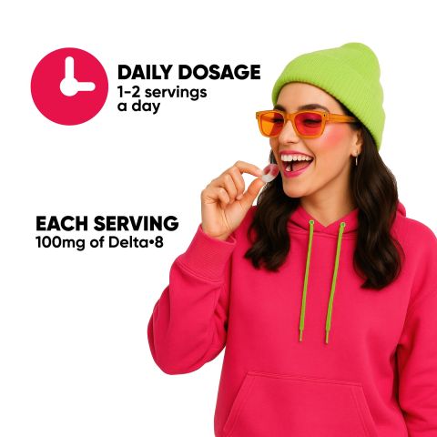 Delta 8 Gummies - 100mg - Sour Cherry Rings - Chill Extreme - Thumbnail 8