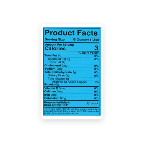 D8 & THCP Gummies - 150mg - Tropical Mix - Chill Extreme - Thumbnail 11