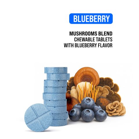 Magic Mushroom Tablets - 1,200mg - Blueberry - 1ct - Thumbnail 5