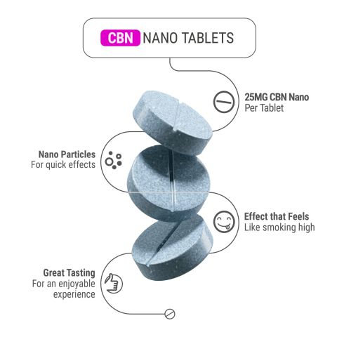 CBN Nano Tablets - 25mg - Blueberry - Chill Plus - 1ct - Thumbnail 4