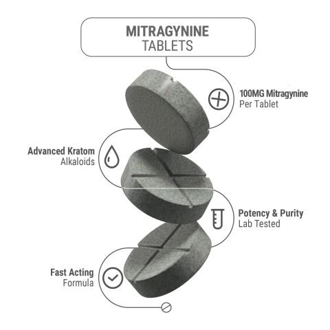 Mitragynine Tablets - 100mg - Blueberry - Chill Plus - 1ct - Thumbnail 4