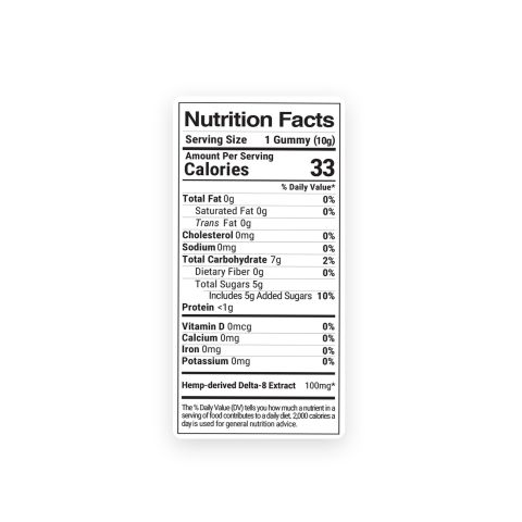 Delta 8 Gummies - 100mg - Assorted Sour Mix Rings - Chill Extreme - Thumbnail 12