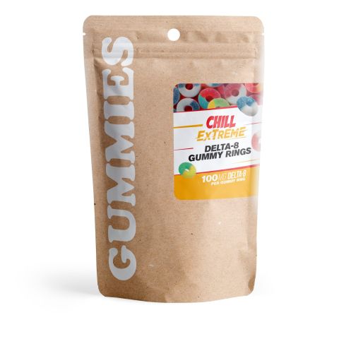 Delta 8 Gummies - 100mg - Assorted Sour Mix Rings - Chill Extreme - Thumbnail 4