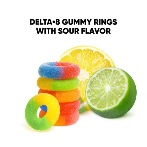Delta 8 Gummies - 100mg - Assorted Sour Mix Rings - Chill Extreme - Thumbnail 5