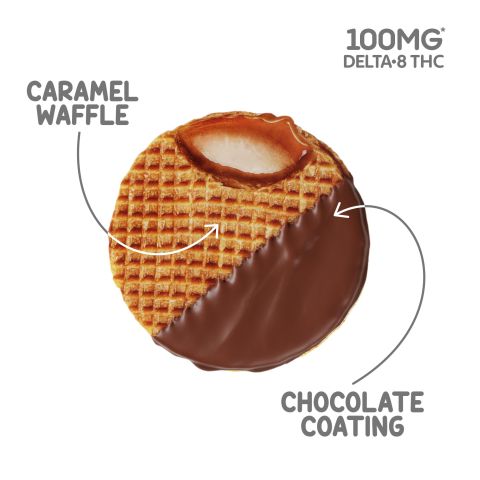Delta 8 Caramel Almond Waffle - 100mg - Chill Plus - Thumbnail 4