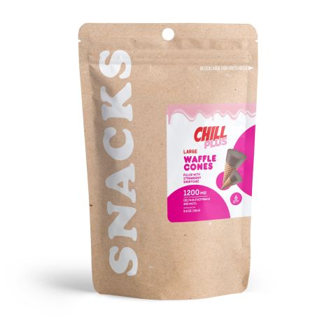 D8 & THCP Waffle Cones - 200mg - Strawberry Shortcake - Chill Plus - Thumbnail 2