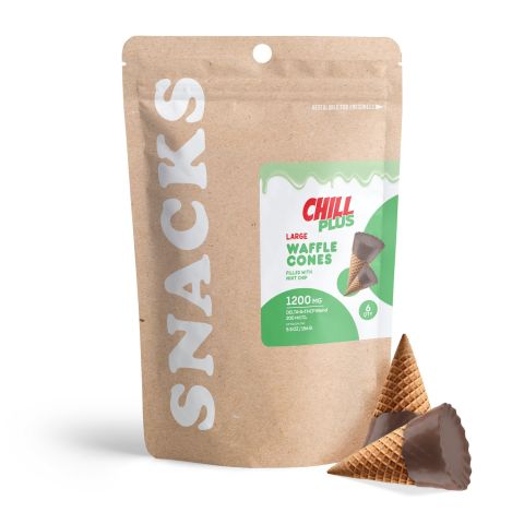 D8 & THCP Waffle Cones - 200mg - Mint Chip - Chill Plus - Thumbnail 1