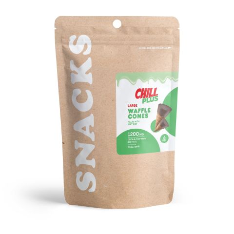 D8 & THCP Waffle Cones - 200mg - Mint Chip - Chill Plus - Thumbnail 2