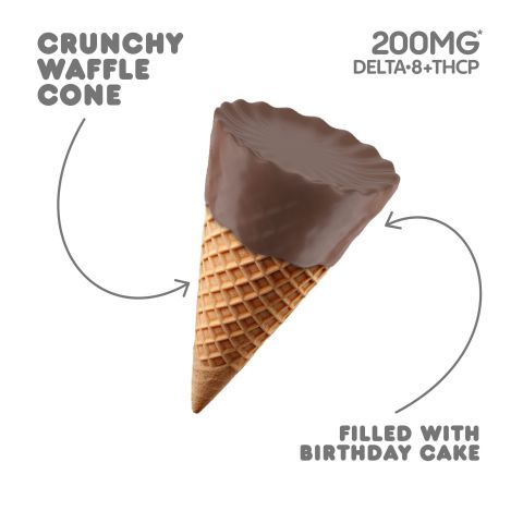 D8 & THCP Waffle Cones - 200mg - Birthday Cake - Chill Plus - Thumbnail 3
