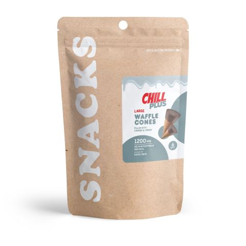 D8 & THCP Waffle Cones - 200mg - Cookies & Cream - Chill Plus - Thumbnail 2