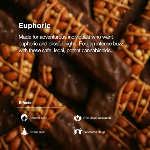 Delta 8 Caramel Almond & Sea Salt Nut Bar - 100mg - Chill Plus - Thumbnail 5