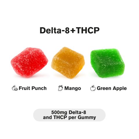 D8 & THCP Gummies - 500mg - Fruity Mix - Chill Extreme - Thumbnail 3
