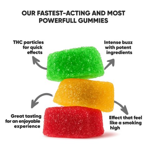 D8 & THCP Gummies - 500mg - Fruity Mix - Chill Extreme - Thumbnail 4