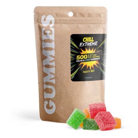 D8 & THCP Gummies - 500mg - Fruity Mix - Chill Extreme - Thumbnail 6
