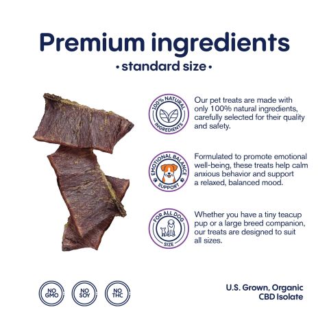 Beef Jerky - CBD Pet Treats For Dogs - 600mg - MediPets - Thumbnail 4