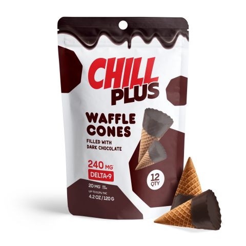 Delta 9 Waffle Cones - 20mg - Dark Chocolate - Chill Plus - Thumbnail 2