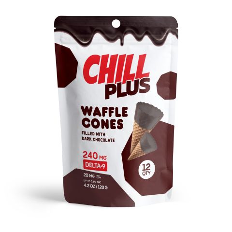 Delta 9 Waffle Cones - 20mg - Dark Chocolate - Chill Plus - Thumbnail 3