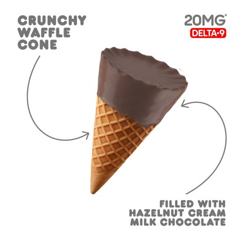 Chill Plus - Delta 9 Waffle Cones - Hazelnut Cream Milk Chocolate - 240MG - Thumbnail 4