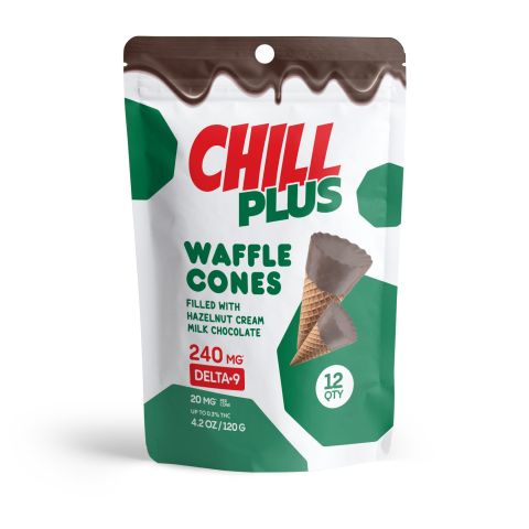Delta 9 Waffle Cones - 20mg - Hazelnut Cream + Milk Chocolate - Chill Plus - Thumbnail 3