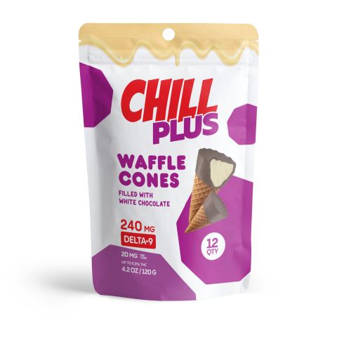 Delta 9 Waffle Cones - 20mg - White Chocolate - Chill Plus - Thumbnail 3