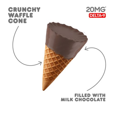 Delta 9 Waffle Cones - 20mg - Milk Chocolate - Chill Plus - Thumbnail 4