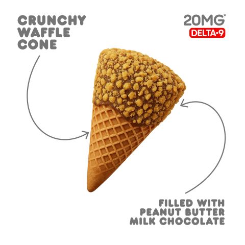 Delta 9 Waffle Cones - 20mg - Peanut Butter + Milk Chocolate - Chill Plus - Thumbnail 4