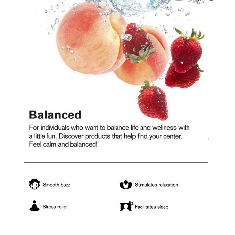 D9 Nano Strawberry & Peach THC Seltzer - 100mg - Fresh - Thumbnail 4