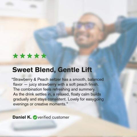 D9 Nano Strawberry & Peach THC Seltzer - 100mg - Fresh - Thumbnail 6