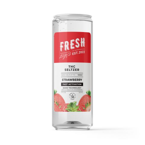 D9 Nano Strawberry THC Seltzer - 100mg - Fresh - Thumbnail 1