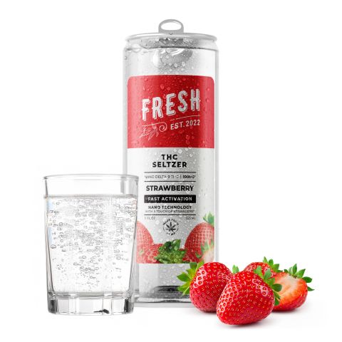D9 Nano Strawberry THC Seltzer - 100mg - Fresh - Thumbnail 2