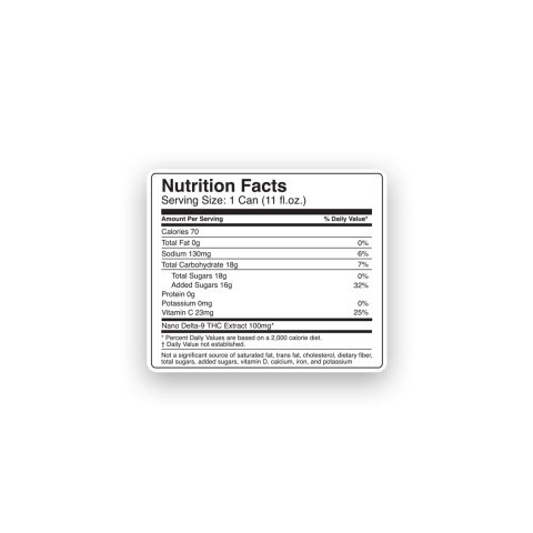 D9 Nano Fruit Punch THC Water - 100mg - Fresh - Thumbnail 8