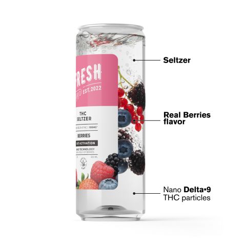 D9 Nano Berries THC Seltzer - 100mg - Fresh - Thumbnail 3