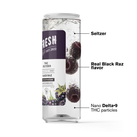 D9 Nano Black Raz THC Seltzer - 100mg - Fresh - Thumbnail 3