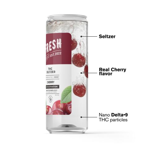 D9 Nano Cherry THC Seltzer - 100mg - Fresh - Thumbnail 3
