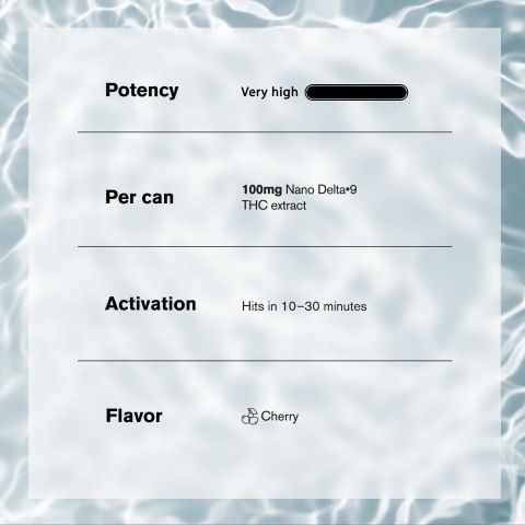 D9 Nano Cherry THC Seltzer - 100mg - Fresh - Thumbnail 5