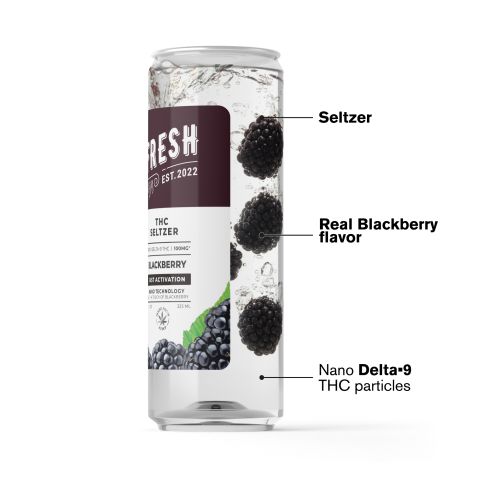 D9 Nano Blackberry THC Seltzer - 100mg - Fresh - Thumbnail 3