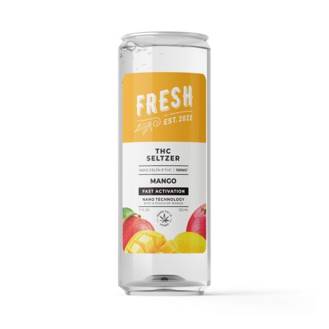Delta 9 Nano Mango THC Seltzer - 100mg - Fresh - Thumbnail 1