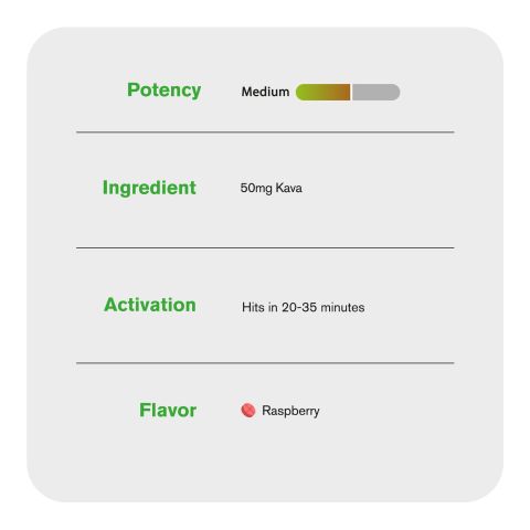 Kava Tablets - 50mg - Raspberry - Chill Plus - 1ct - Thumbnail 6