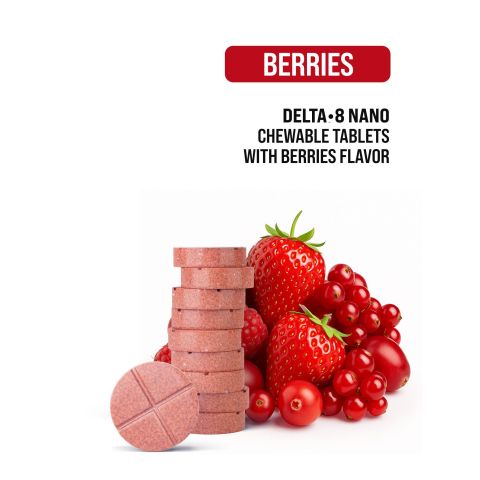 D8 Nano Tablets - 50mg - Berries - CBD Mall - Thumbnail 4