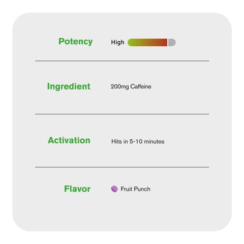 Caffeine Tablets - 200mg - Fruit Punch - Chill Plus - 1ct - Thumbnail 6