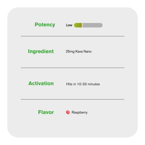 Kava Nano Tablets - 25mg - Raspberry - Chill Plus - 1ct - Thumbnail 6