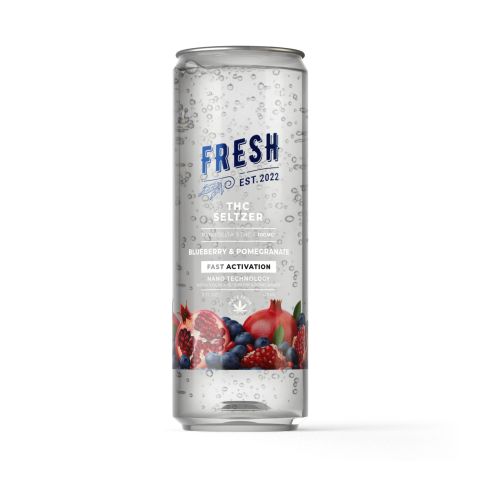 Delta 9 Nano Blueberry & Pomegranate THC Seltzer - 100mg - Fresh - Thumbnail 1