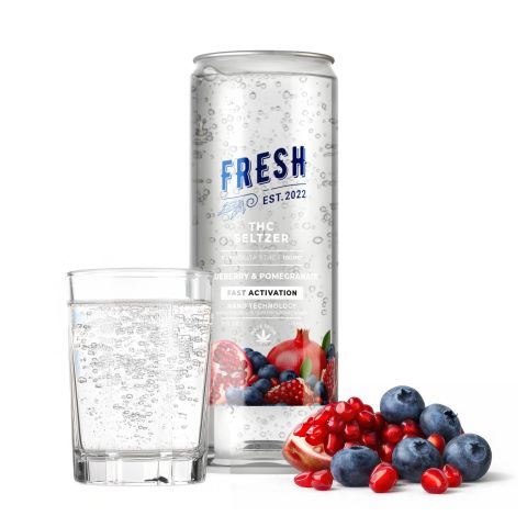 Delta 9 Nano Blueberry & Pomegranate THC Seltzer - 100mg - Fresh - Thumbnail 2