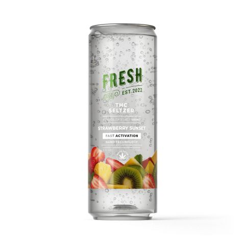 D9 Nano Strawberry Sunset THC Seltzer - 100mg - Fresh - Thumbnail 1