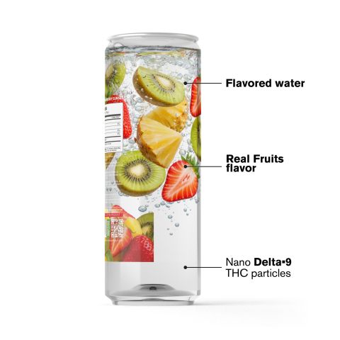 D9 Nano Strawberry Sunset THC Seltzer - 100mg - Fresh - Thumbnail 3