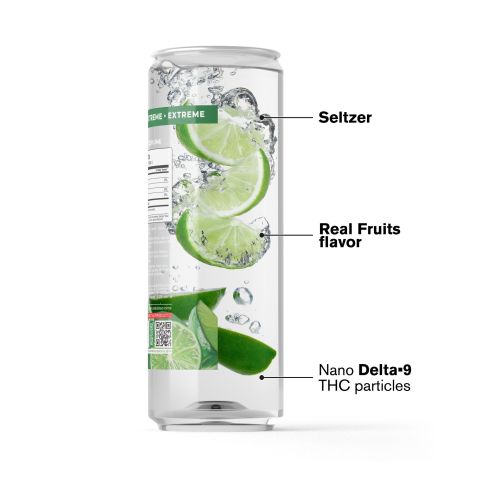 D9 Nano Lime THC Seltzer - 200mg - Fresh - Thumbnail 3