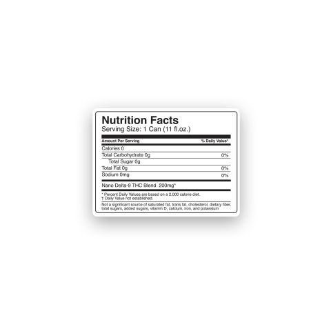 Delta 9 Nano Black Raz THC Seltzer - 200mg - Fresh - Thumbnail 8