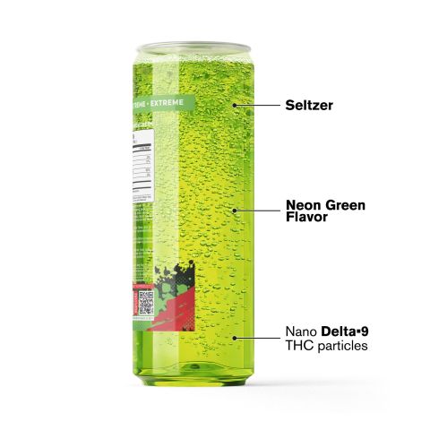D9 Nano Neon Green THC Seltzer - 200mg - Fresh - Thumbnail 3