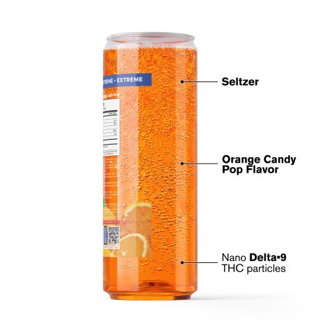 D9 Nano Orange Candy Pop THC Seltzer - 200mg - Fresh - Thumbnail 3